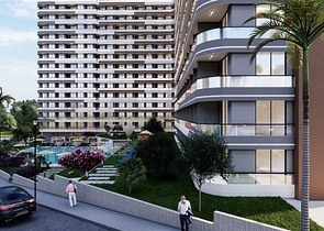 Новый перспективный проект на этапе строительства в районе Эрдемли