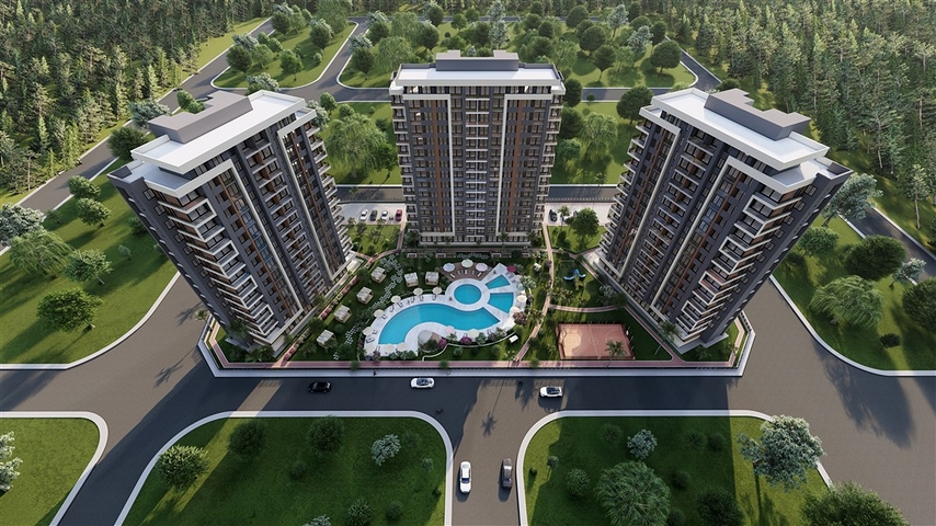 Комплекс на стадии строительства в районе Эрдемли Мерсин