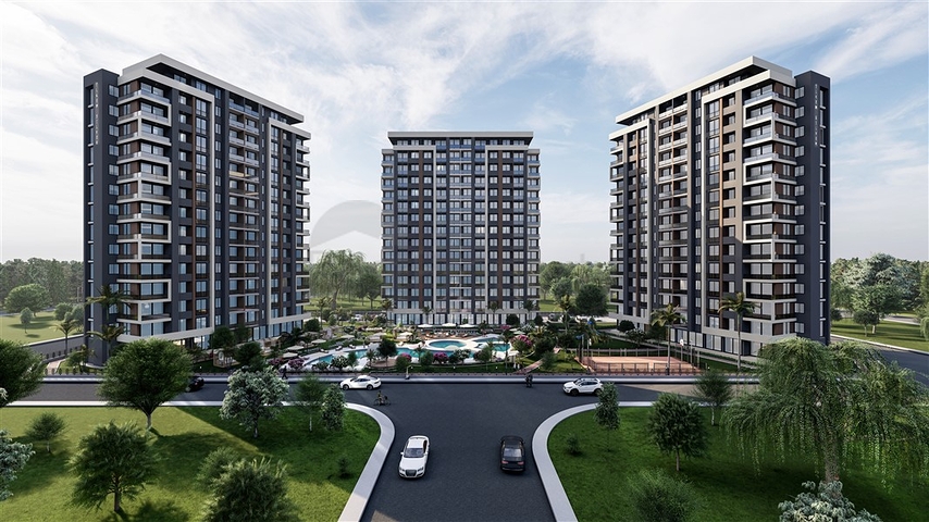 Комплекс на стадии строительства в районе Эрдемли Мерсин