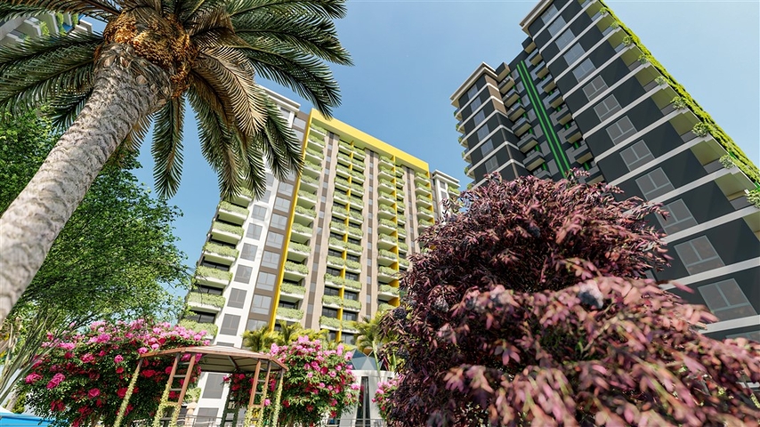 Инвестиционный проект в районе Эрдемли в 200 м от моря