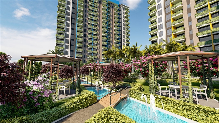 Инвестиционный проект в районе Эрдемли в 200 м от моря