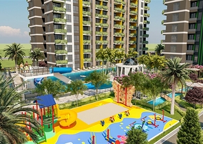 Инвестиционный проект в районе Эрдемли в 200 м от моря