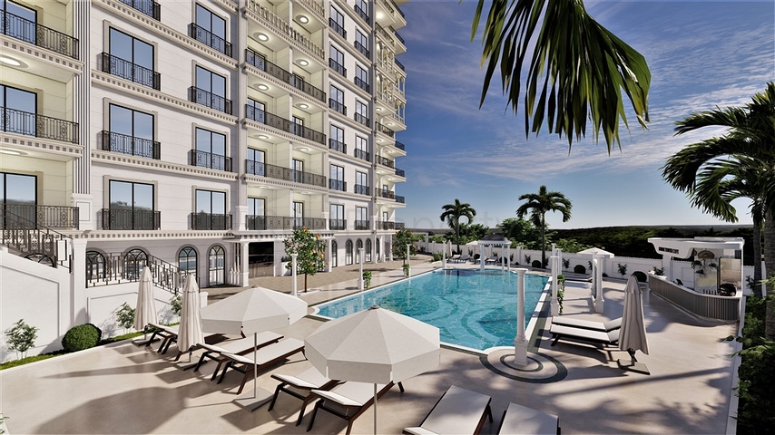 Апартаменты 1+1 в проекте на завершающей стадии строительства в районе Авсаллар