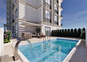 Апартаменты 1+1 в проекте на завершающей стадии строительства в районе Авсаллар