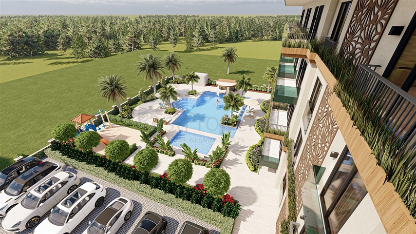 Новый проект на этапе строительства в 800 м от моря в районе Оба