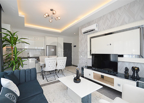 Двухкомнатная меблированная квартира в районе Оба