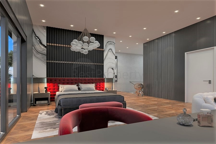 Новый комплекс вилл с панорамным видом на море в районе Тепе