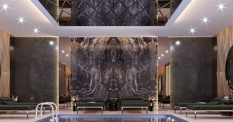 Двухкомнатная квартира в новом комплексе района Тосмур