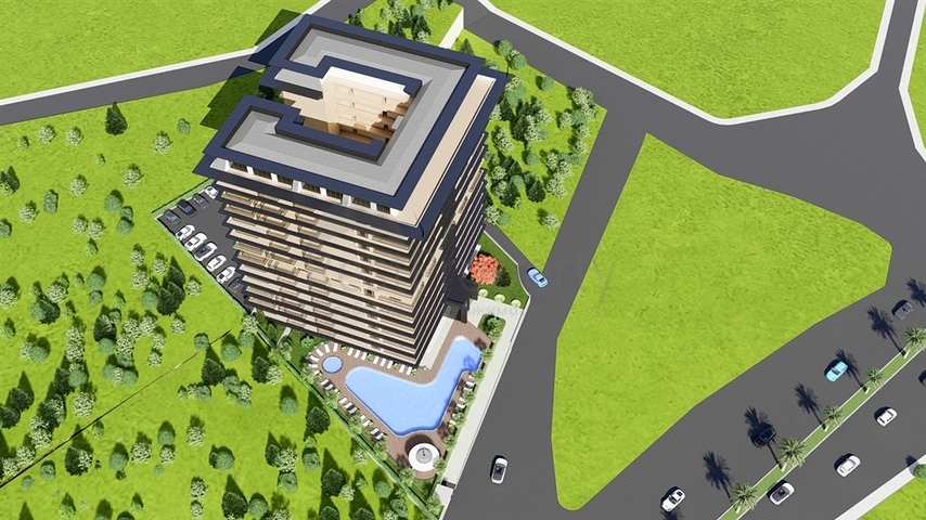 Двухкомнатная квартира в новом комплексе района Тосмур