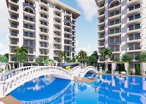 Квартира 1+1 в новом комплексе в Авсалларе