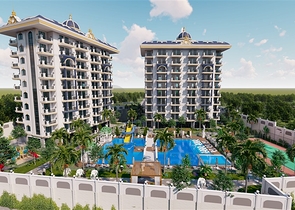 Квартира 1+1 в новом комплексе в Авсалларе