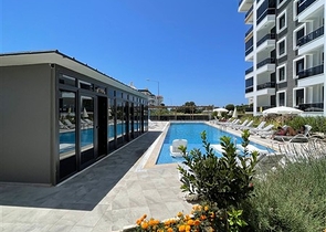 Квартира 1+1 в новом комплексе в Газипаша в 600 м от моря