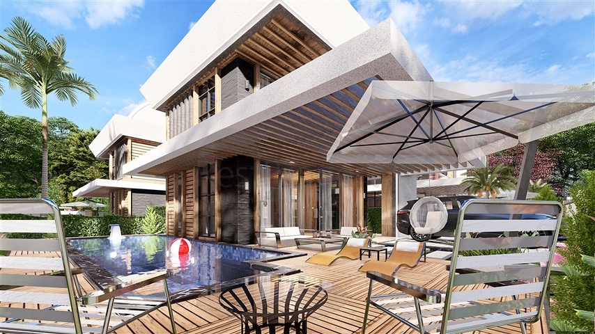 Вилла 3+1 с джакузи на крыше в 250 м от моря