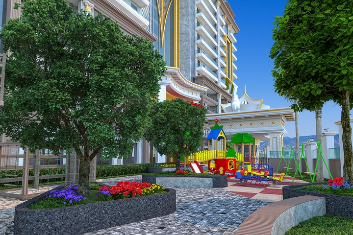 Квартира 4+1 с отдельной кухней в комплексе премиум класса в районе Махмутлар