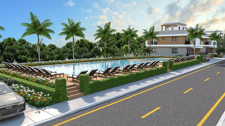 Новый проект больших квартир в районе Искеле 