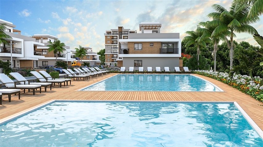 Новый проект больших квартир в районе Искеле 