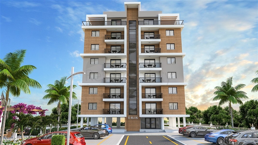 Новый проект больших квартир в районе Искеле 