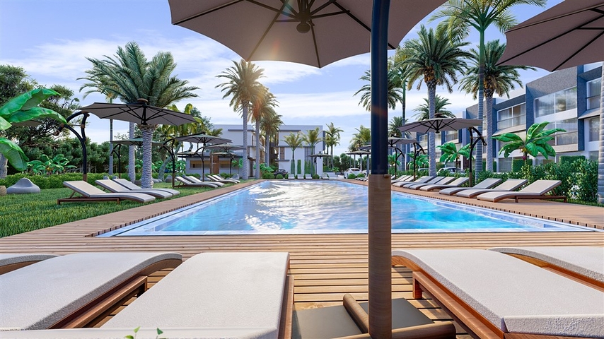 Малоэтажный комплекс в 600 метрах от пляжа в районе Искеле