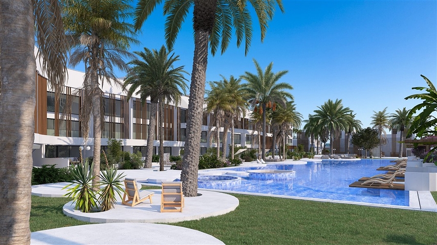 Строящийся комплекс в одном из популярных районов на Северном Кипре