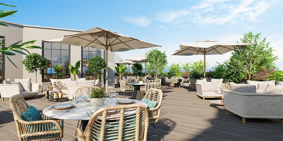 Комплекс на завершающей стадии строительства в 150 метрах от моря