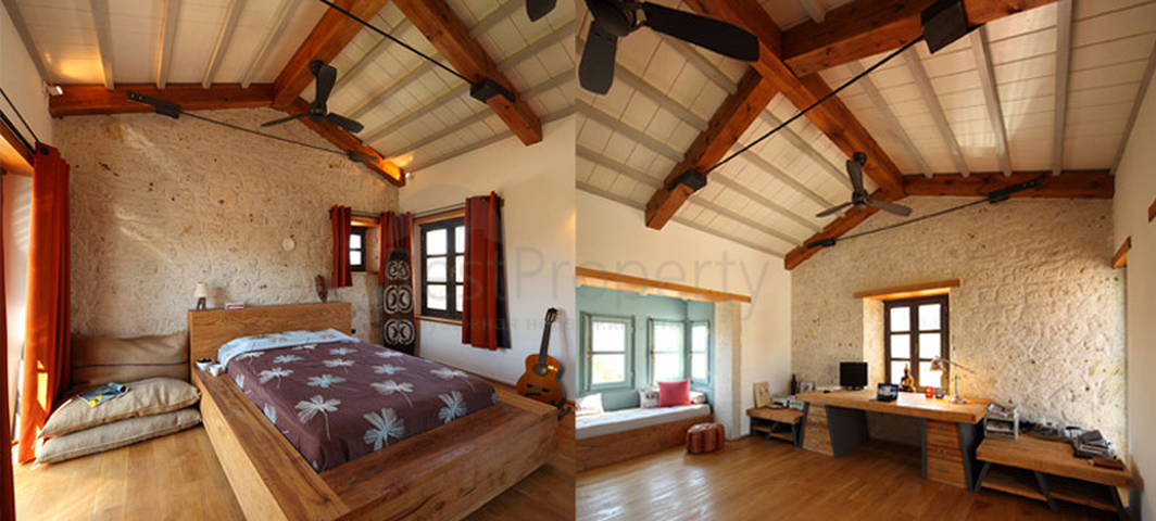 Вилла с большим участком с зеленым садом в Алачаты