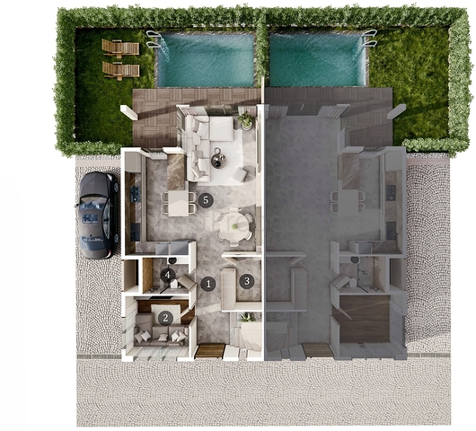 Виллы планировки 3+1 , 4+1 и 5+1 в районе Дошемеалты - Анталия 
