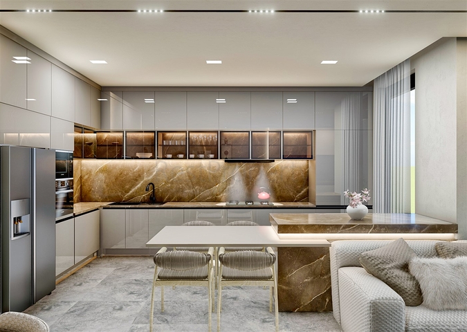 Виллы планировки 3+1 , 4+1 и 5+1 в районе Дошемеалты - Анталия 