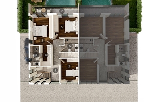 Виллы планировки 3+1 , 4+1 и 5+1 в районе Дошемеалты - Анталия 