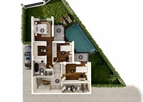 Виллы планировки 3+1 , 4+1 и 5+1 в районе Дошемеалты - Анталия 