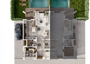 Виллы планировки 3+1 , 4+1 и 5+1 в районе Дошемеалты - Анталия 