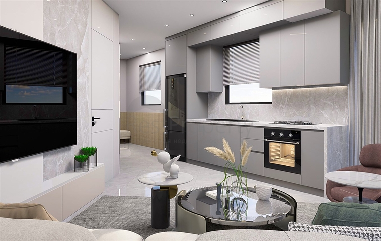 Квартиры планировки 2+1 дуплекс в микрорайоне Хурма - Анталия