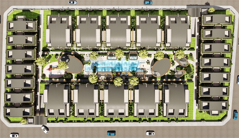 Виллы планировки 4+1 в районе Дошемеалты - Анталия 