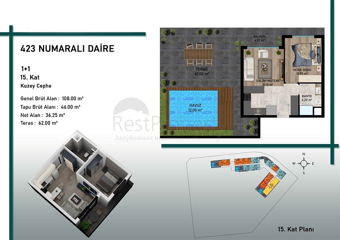 Инвестиционный проект в районе Алтынташ - Анталия