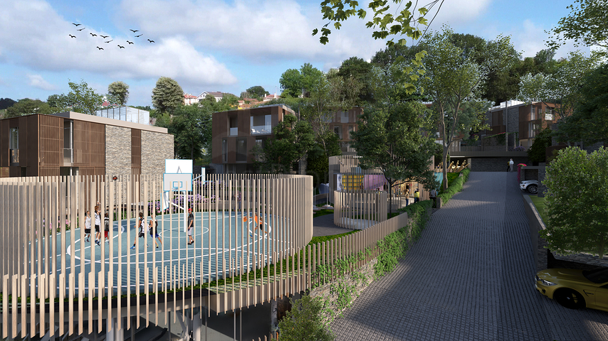 Виллы в районе Чекмекёй с потрясающим панорамным видом на лес