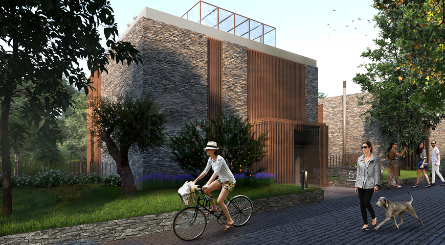 Виллы в районе Чекмекёй с потрясающим панорамным видом на лес