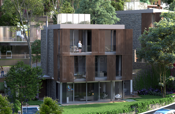 Виллы в районе Чекмекёй с потрясающим панорамным видом на лес