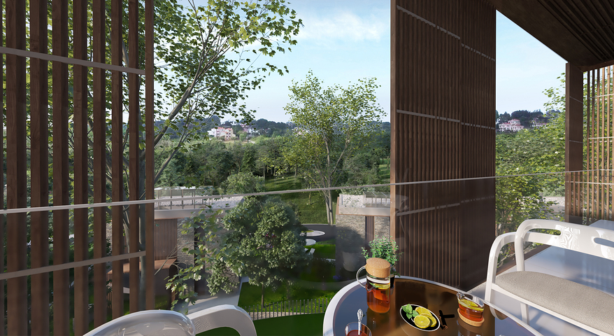 Виллы в районе Чекмекёй с потрясающим панорамным видом на лес