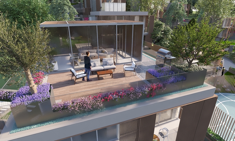 Виллы в районе Чекмекёй с потрясающим панорамным видом на лес