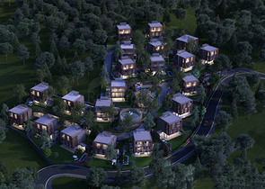 Виллы в районе Чекмекёй с потрясающим панорамным видом на лес