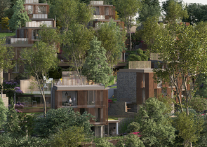 Виллы в районе Чекмекёй с потрясающим панорамным видом на лес