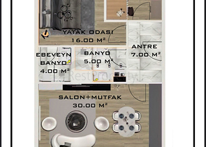 Квартиры планировки 1+1 и 2+1 в районе Алтынташ - Анталия 