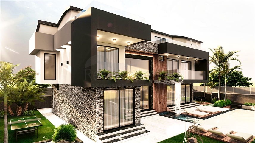 Вилла планировки 6+1 в микрорайоне Эрменек - Анталия