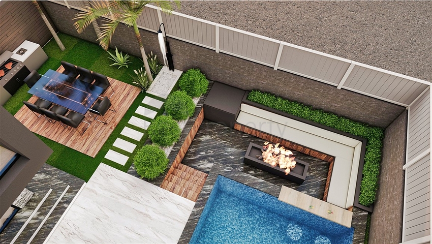 Вилла планировки 6+1 в микрорайоне Эрменек - Анталия