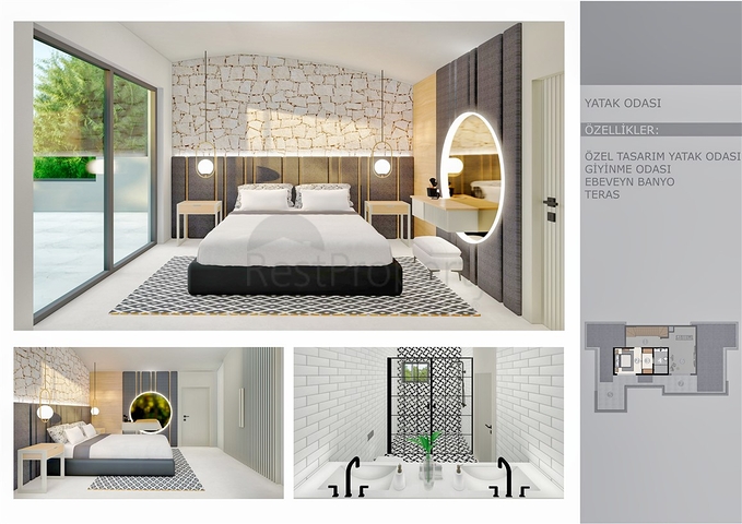 Вилла планировки 6+1 в микрорайоне Эрменек - Анталия