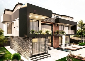 Вилла планировки 6+1 в микрорайоне Эрменек - Анталия