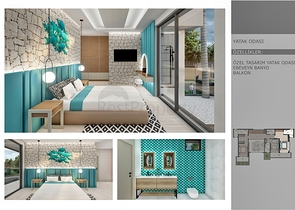 Вилла планировки 6+1 в микрорайоне Эрменек - Анталия