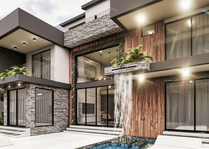 Вилла планировки 6+1 в микрорайоне Эрменек - Анталия