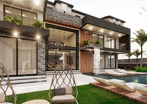 Вилла планировки 6+1 в микрорайоне Эрменек - Анталия