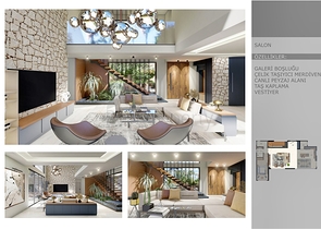 Вилла планировки 6+1 в микрорайоне Эрменек - Анталия