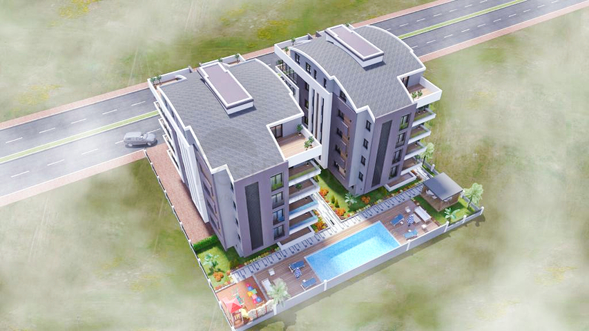 Жилой комплекс в центре города Анталия, рядом с морем 